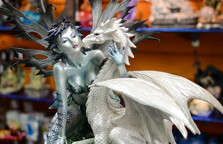 fairy with white dragon